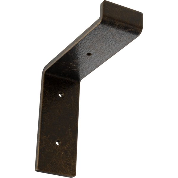 Ekena Millwork Steel Truss Shelf Bracket, Antiqued Brass 2"W x 6"D x 6 1/4"H BKTM02X06X06TSABS